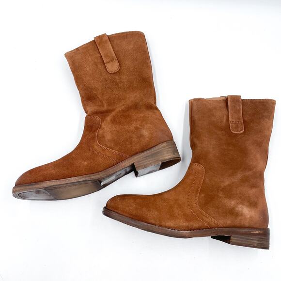 Free People Easton Equestrian Ankle Boot Brown Suede EU 40.5‎ US Women's 9.5 - Picture 7 of 11